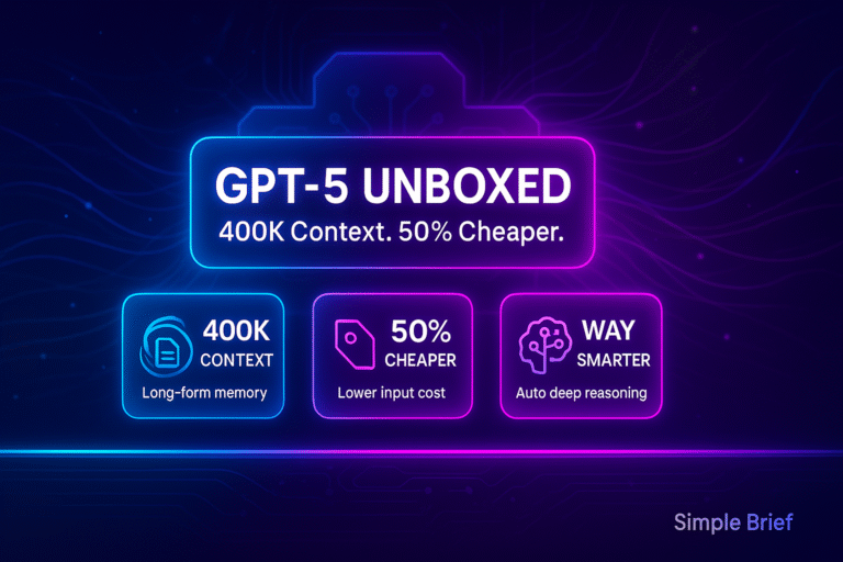 🌈 GPT-5 Unboxed: 400K Context. 50% Cheaper. Way Smarter.